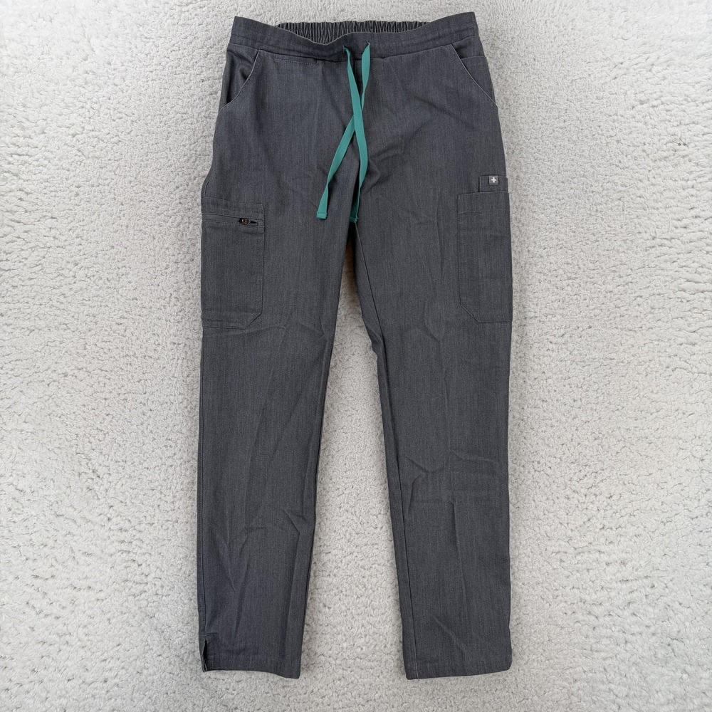 FIGS Technical Collection Cargo Pants Womens S Gray Scrub Twill Stretch TW2000